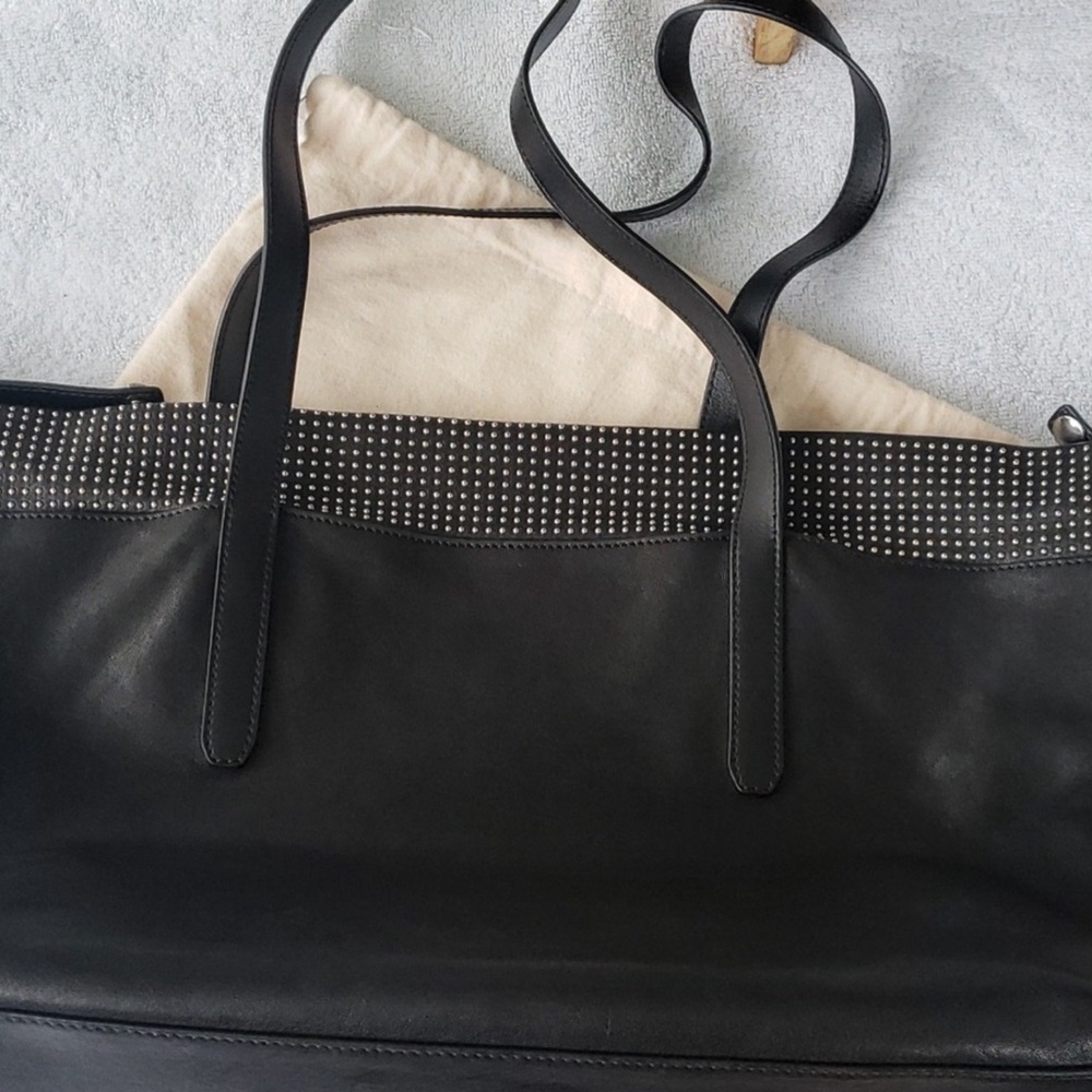 Jimmy Choo Black In or Out Tote Bag, beautiful lamb skin with Silver studs - Picture 16 of 16